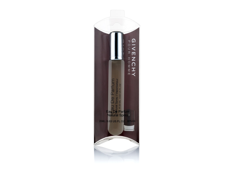 Кликните для увеличения изображения Givenchy pour Homme edp 20ml духи ручка спрей стекло на блистере