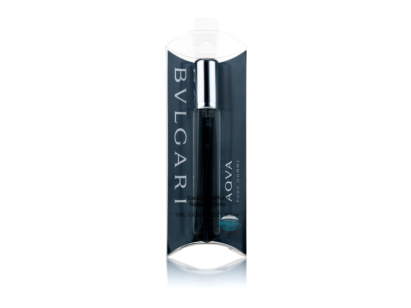 Кликните для увеличения изображения Bvlgari Aqua pour homme edp 20ml духи ручка спрей стекло на блистере