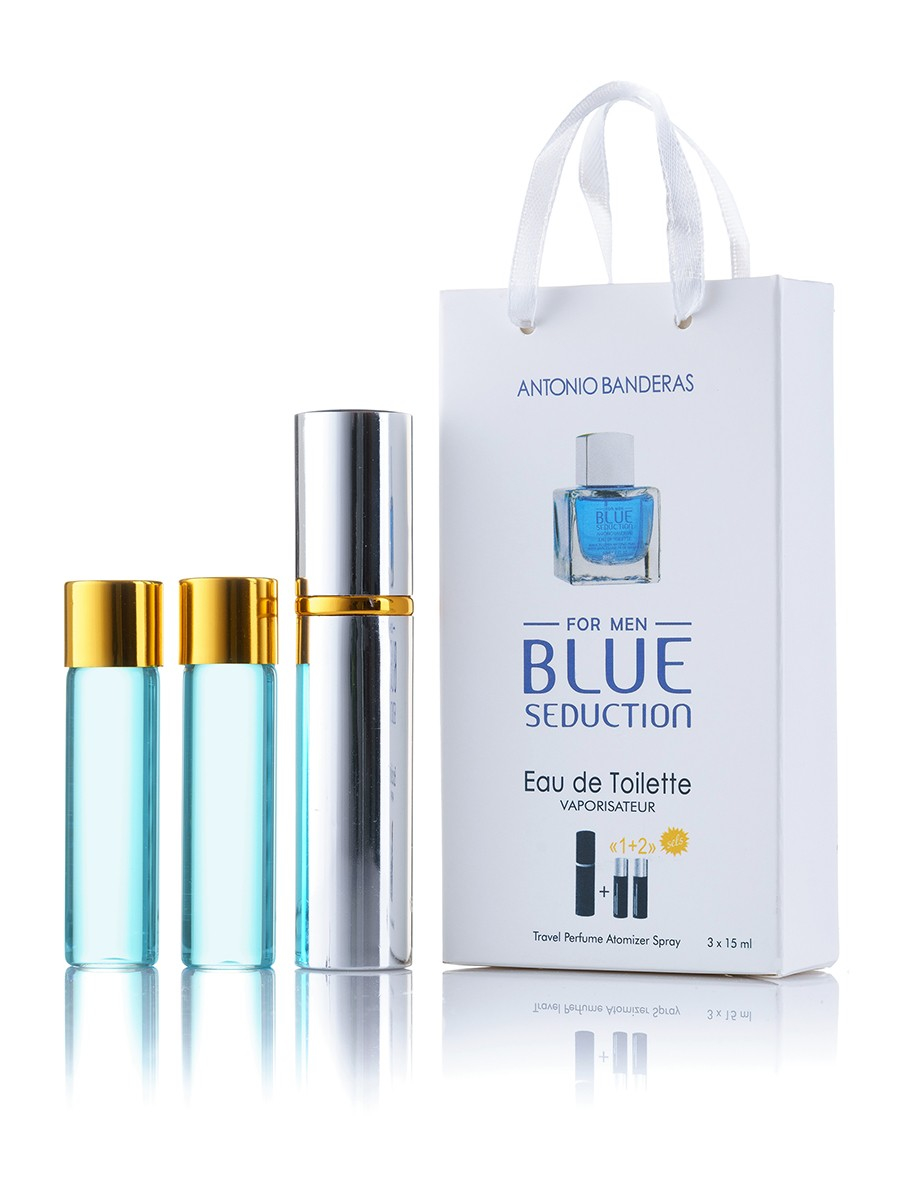 Antonio Banderas Blue Seduction men 3х15ml мини в подарочной упаковке