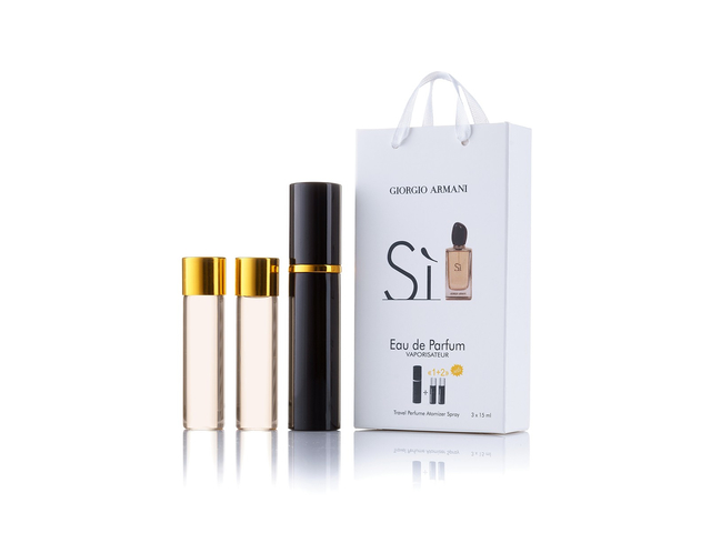 парфюмерия, косметика, духи Giorgio Armani Si 3х15ml мини в подарочной упаковке Женские