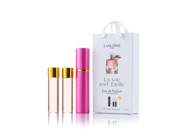 парфюмерия, косметика, духи Lancome La Vie Est Belle 3х15ml мини в подарочной упаковке Женские