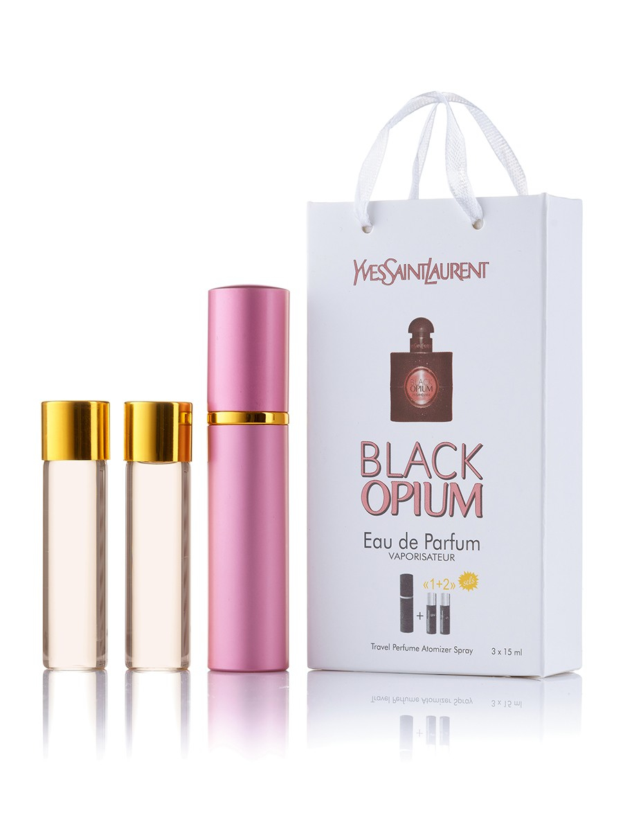 Yves Saint Laurent Black Opium 3х15ml мини в подарочной упаковке