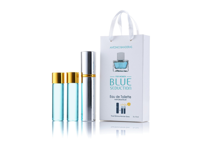парфюмерия, косметика, духи Antonio Banderas Blue Seduction woman 3х15ml мини в подарочной упаковке Женские