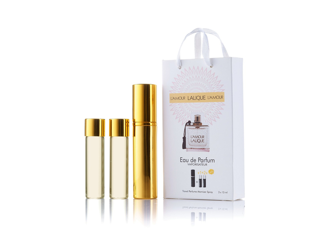 парфюмерия, косметика, духи Lalique L'Amour 3х15ml мини в подарочной упаковке Женские