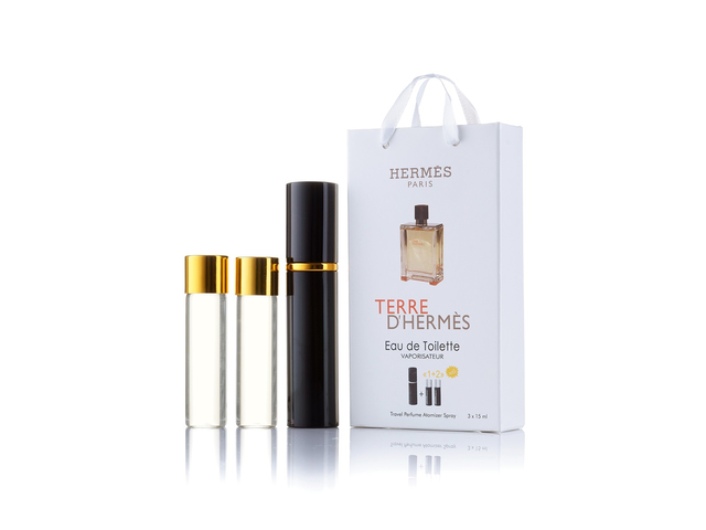 парфюмерия, косметика, духи Hermes Terre dHermes 3х15ml мини в подарочной упаковке Мужские