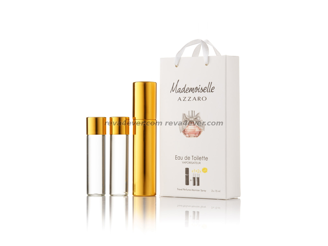 парфюмерия, косметика, духи Azzaro Mademoiselle edp 3x15ml парфюм мини в подарочной упаковке Женские