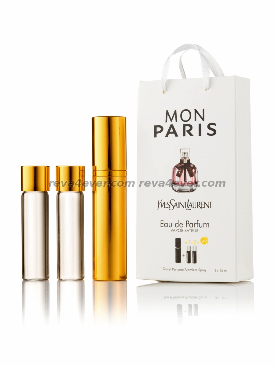 Yves Saint Laurent YSL Mon Paris edp 3x15ml парфюм мини в подарочной упаковке