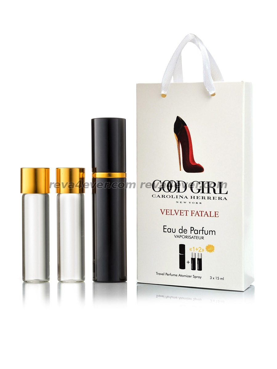 Carolina Herrera Good Girl Velvet Fatale edp 3x15ml парфюм мини в подарочной упаковке