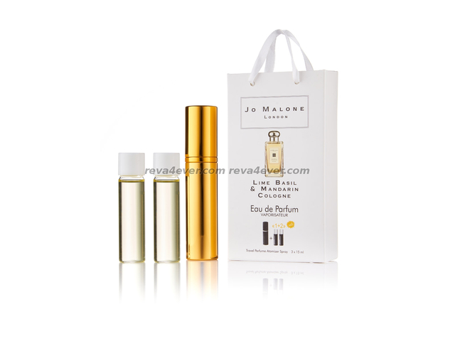 парфюмерия, косметика, духи Jo Malone Lime Basil & Mandarin edp 3x15ml в подарочной упаковке унисекс