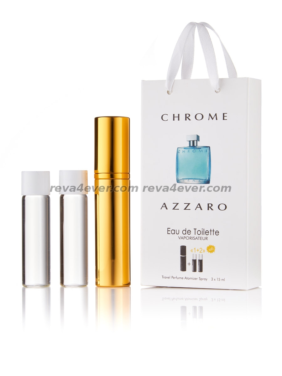 Azzaro Chrome edp 3x15ml в подарочной упаковке