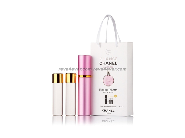 парфюмерия, косметика, духи Chanel Chance Eau Tendre edt 3x15ml в подарочной упаковке Женские