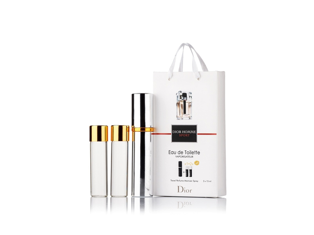 парфюмерия, косметика, духи Christian Dior Sport pour homme edp 3x15ml парфюм мини в подарочной упаковке Мужские