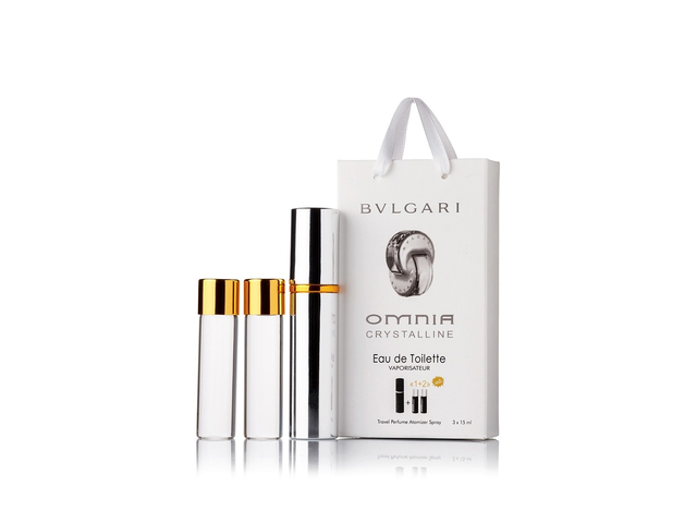 парфюмерия, косметика, духи Bvlgari Omnia Crystalline edp 3x15ml мини в подарочной упаковке Женские