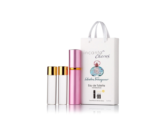 парфюмерия, косметика, духи Salvatore Ferragamo Incanto Charms edp 3x15ml мини в подарочной упаковке Женские